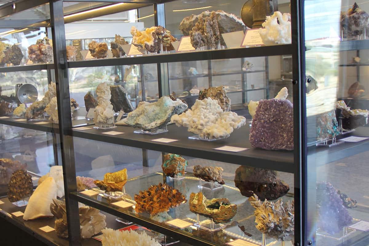 Display of Rocks in Dugan Museum